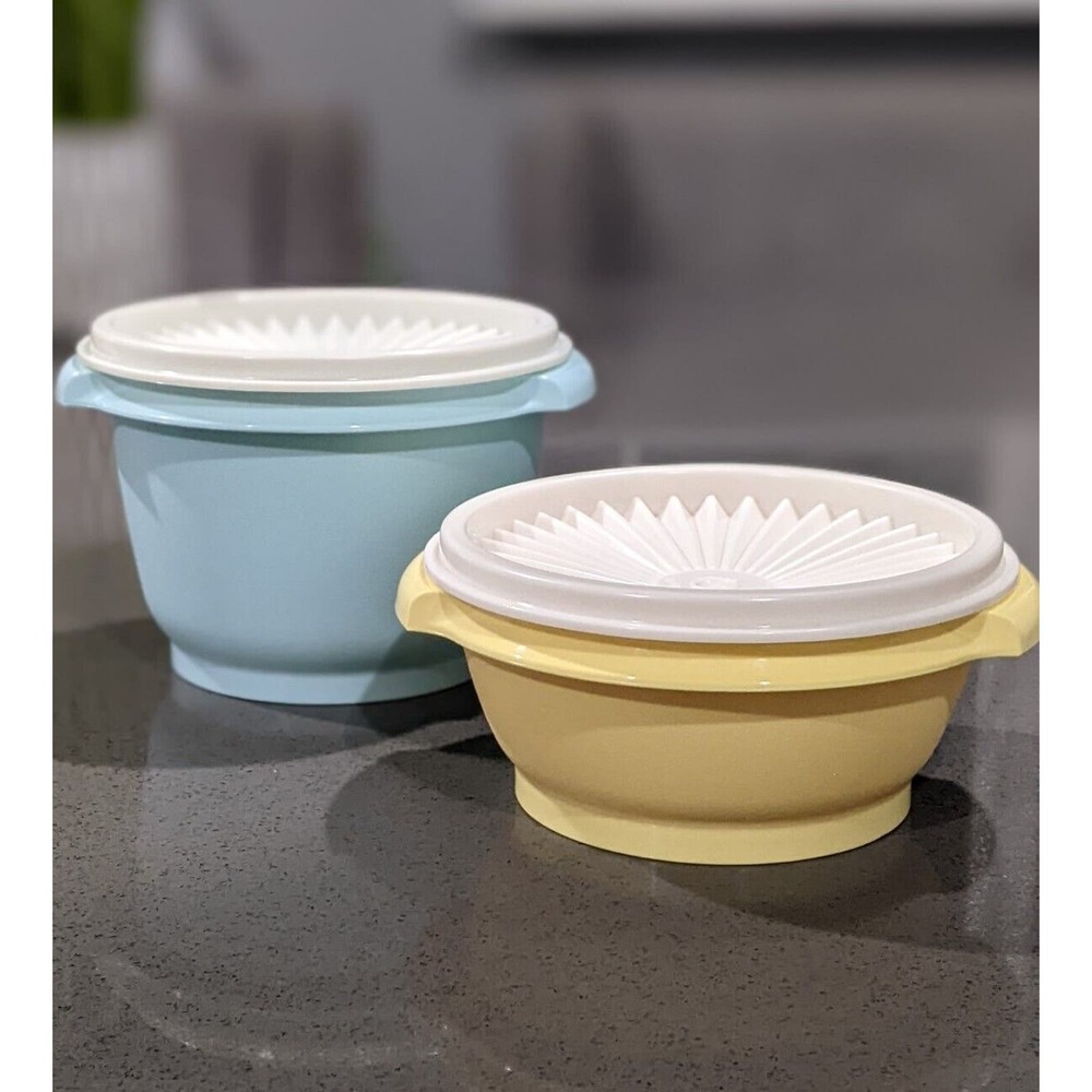 Tupperware Servalier Salad Bowls Pastel Colors 10 & 20oz New